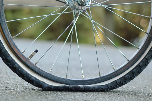 flat bike tire